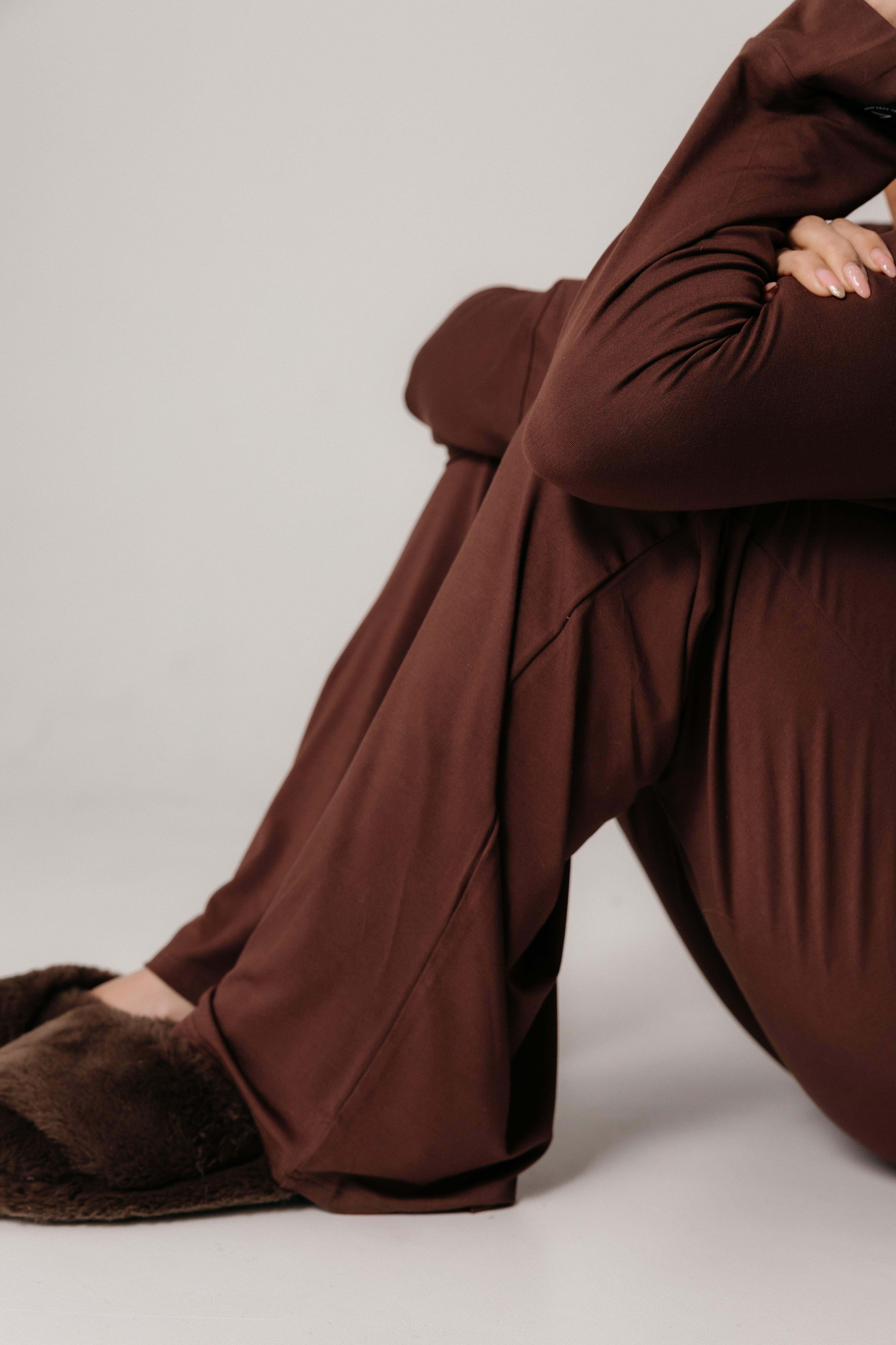 Vilma Home Náttföt úr Modal | Brúnt