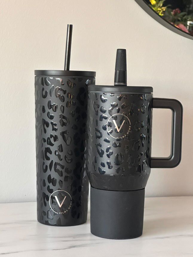 Vilma Home glas án handfangs | Leopard svart
