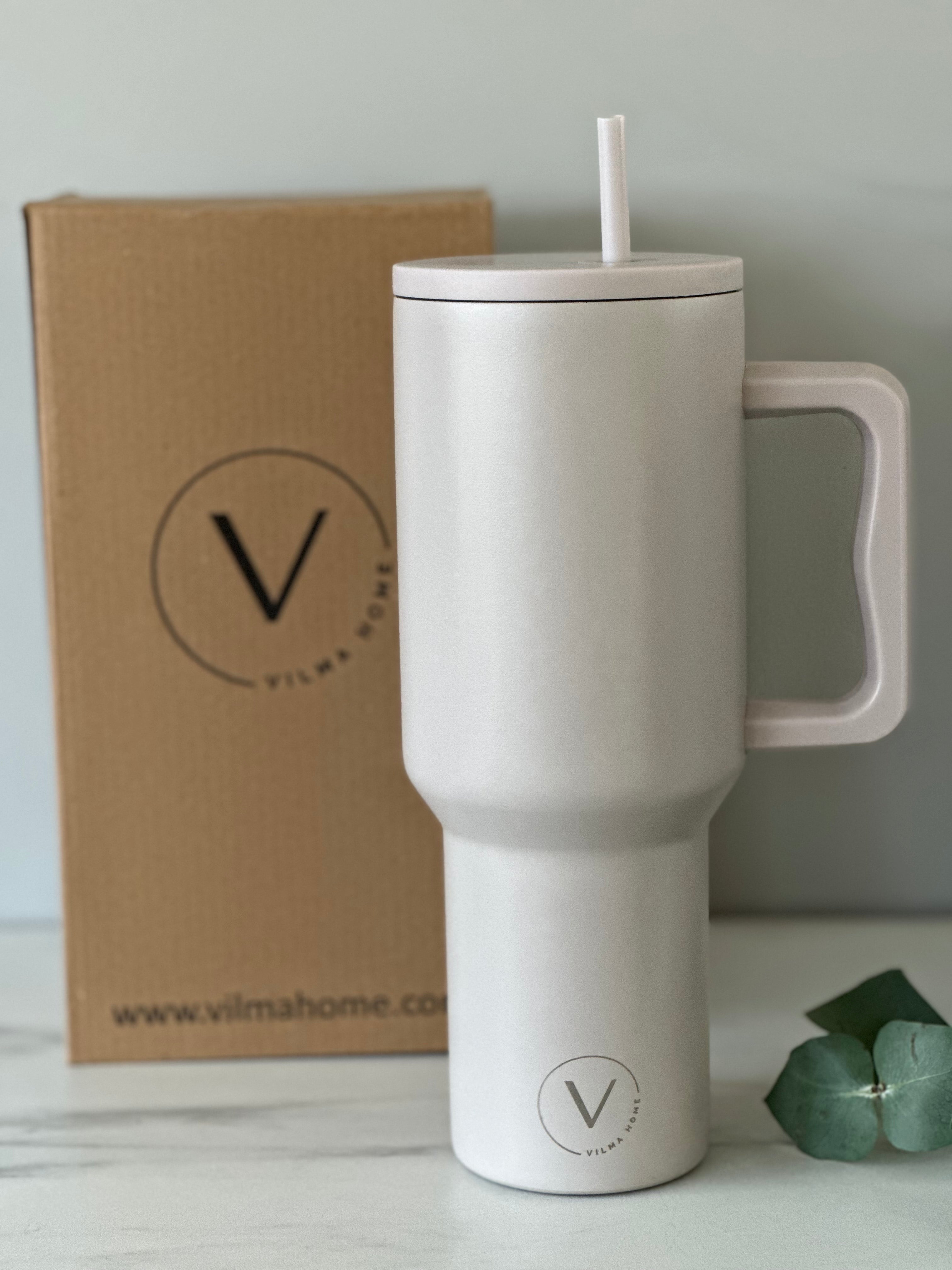 Vilma Home glas með haldi light Nude 1200 ml