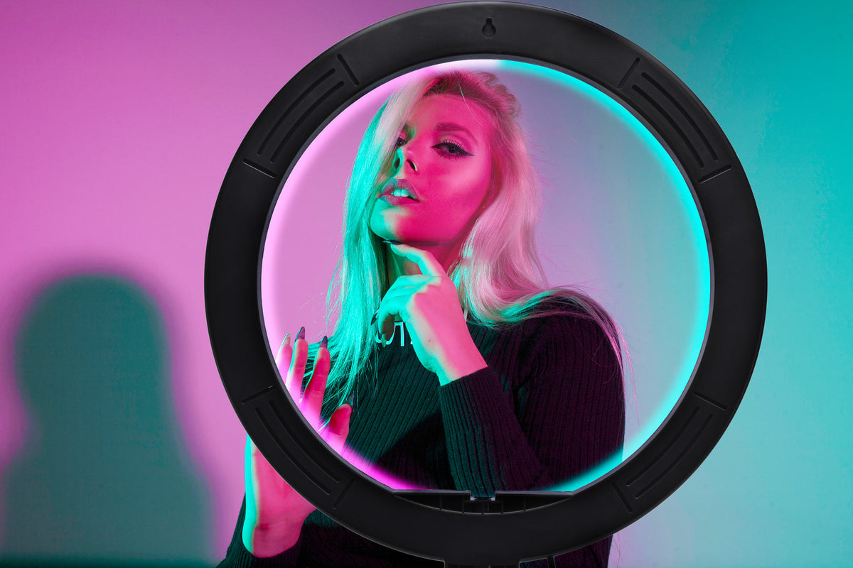 Rio Studio RGB – 12″ LED hringljós með þrífæti