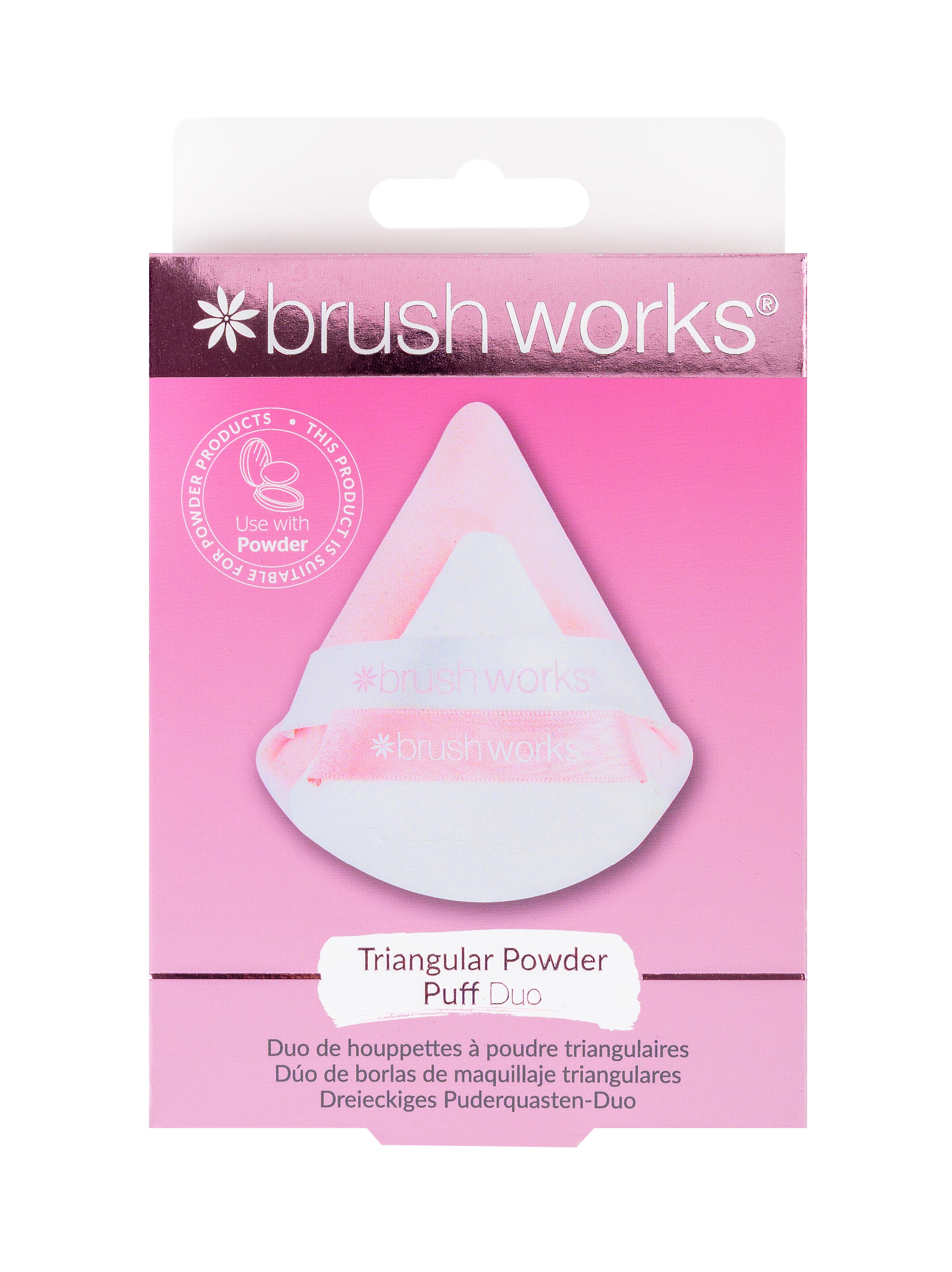 Brushworks Triangular Powder Puff Duo