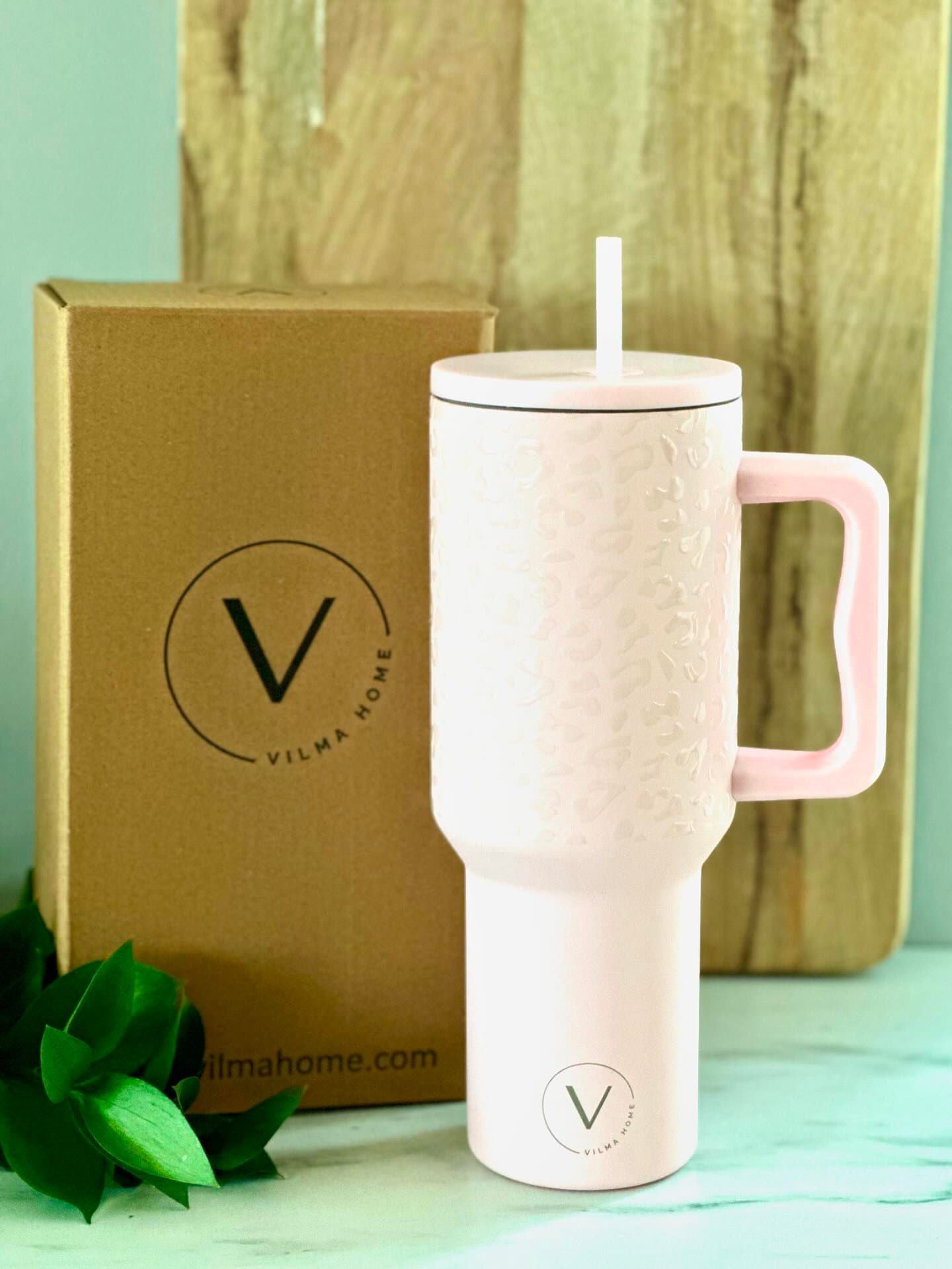 Vilma Home glas Leopard bleikur 1200 ml