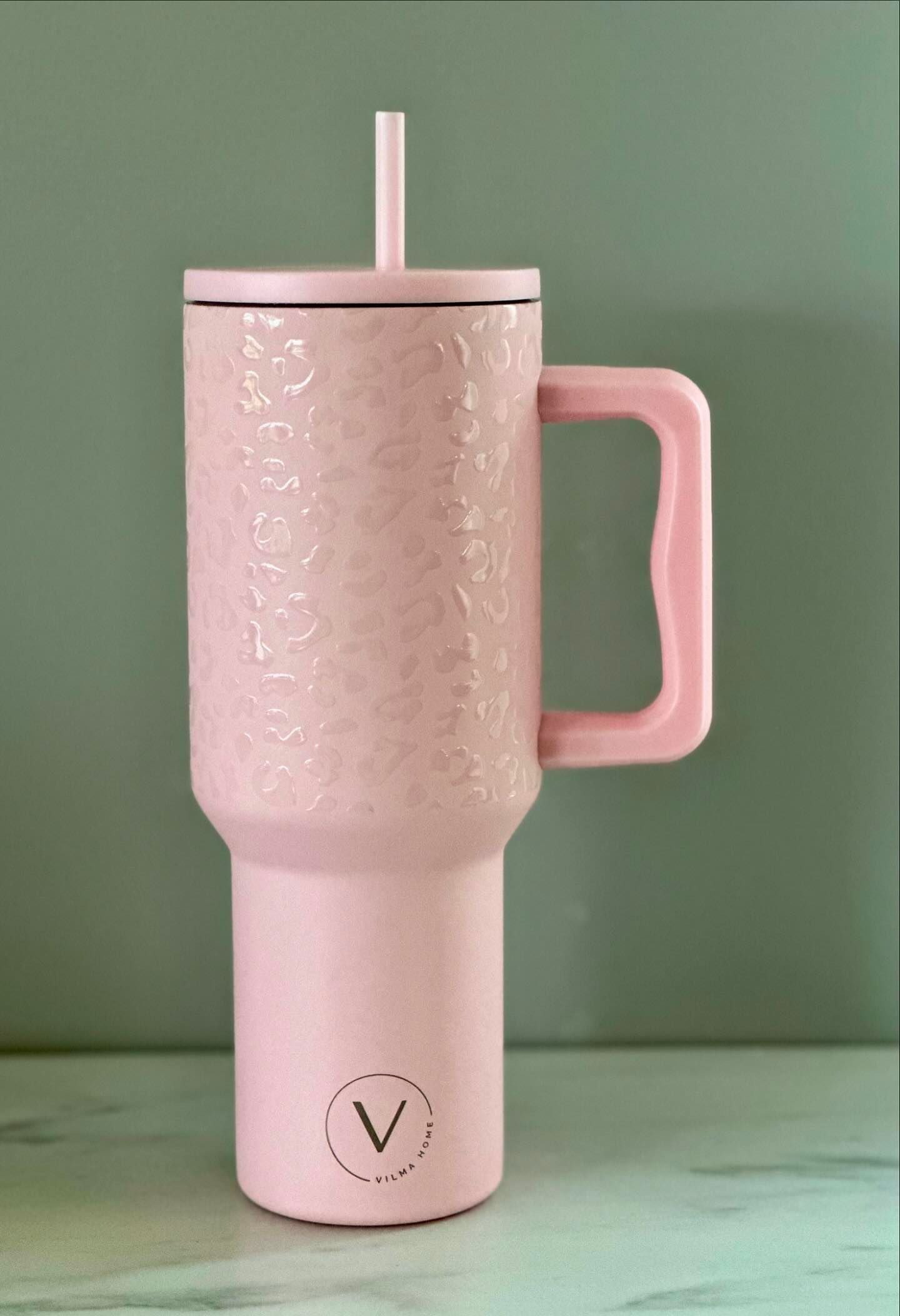 Vilma Home glas Leopard bleikur 1200 ml