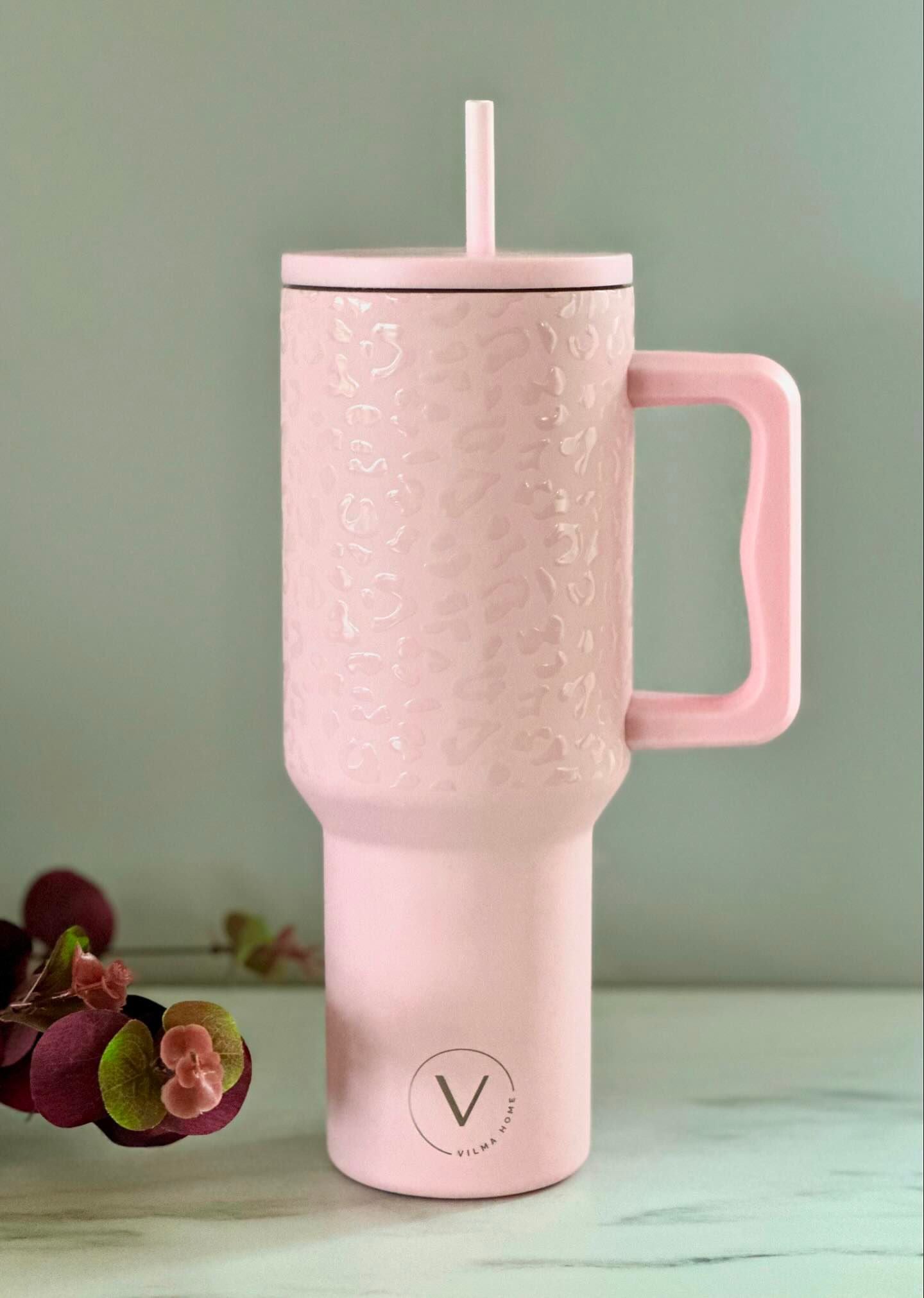 Vilma Home glas Leopard bleikur 1200 ml