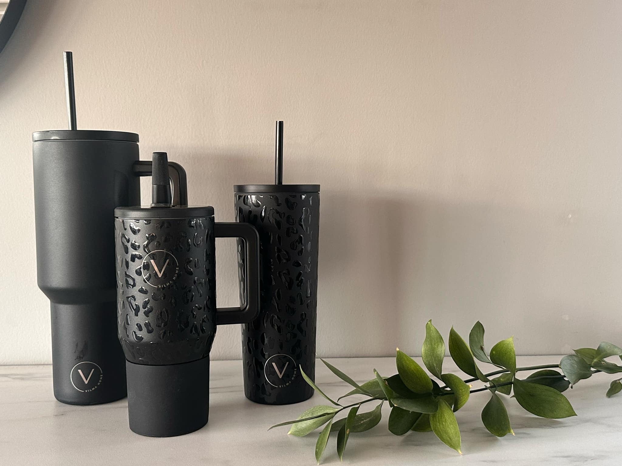 Vilma Home glas án handfangs | Leopard svart