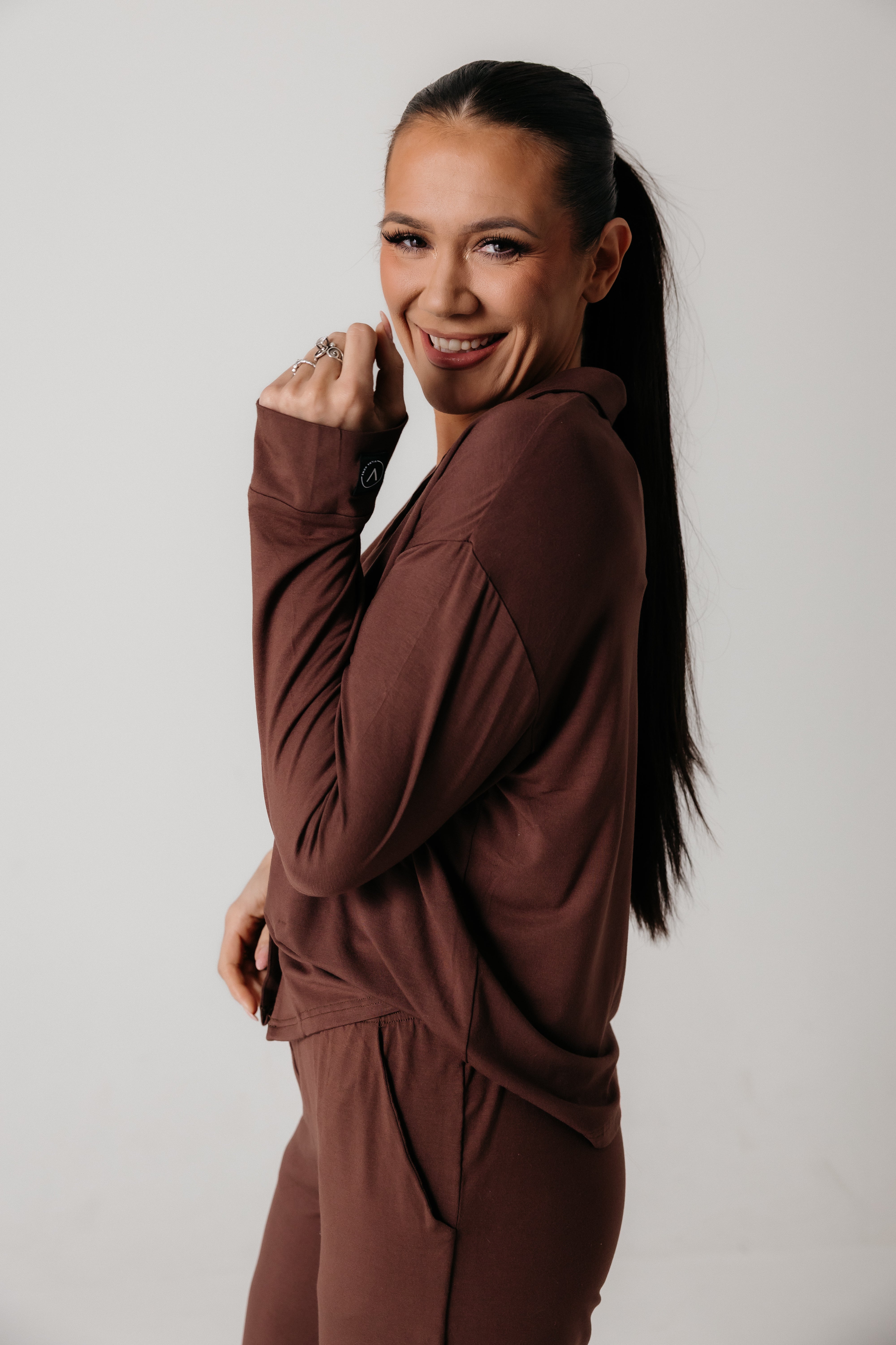 Vilma Home Náttföt úr Modal | Brúnt