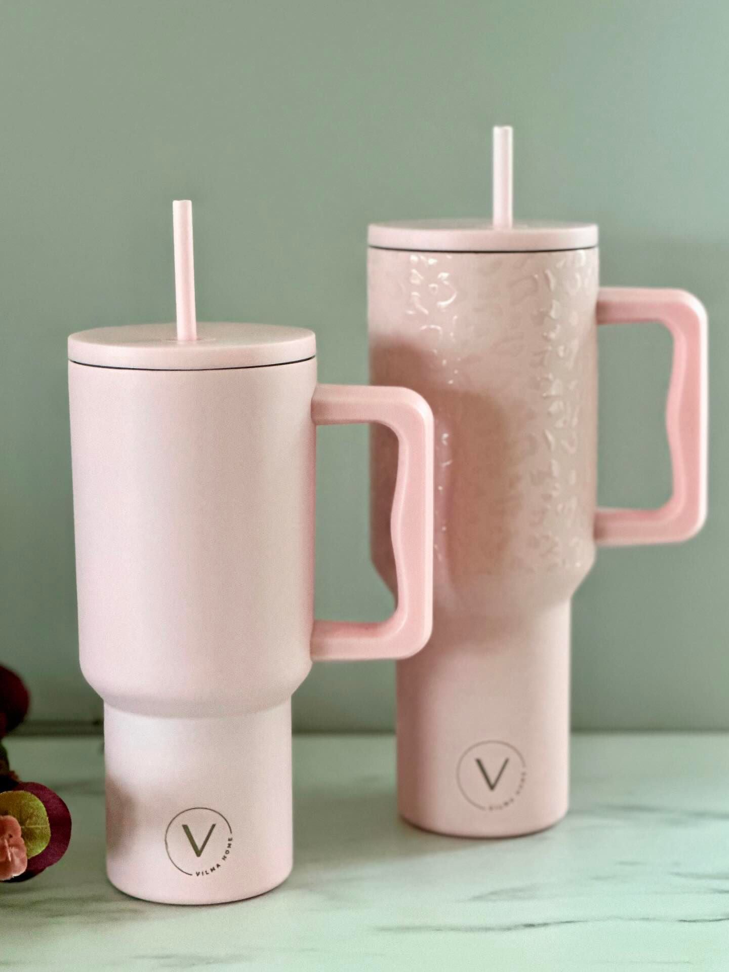 Vilma Home glas Leopard bleikur 1200 ml