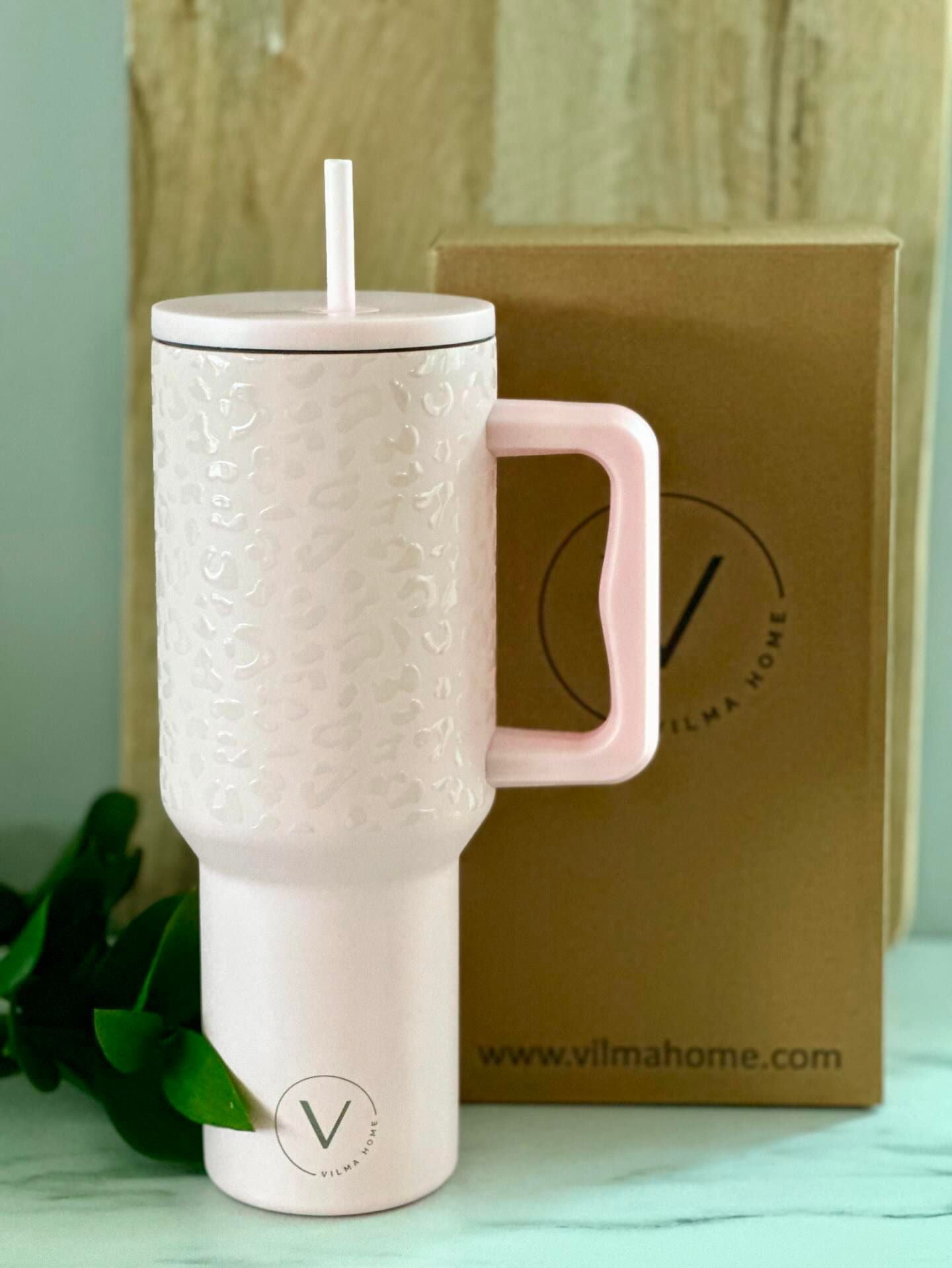 Vilma Home glas Leopard bleikur 1200 ml