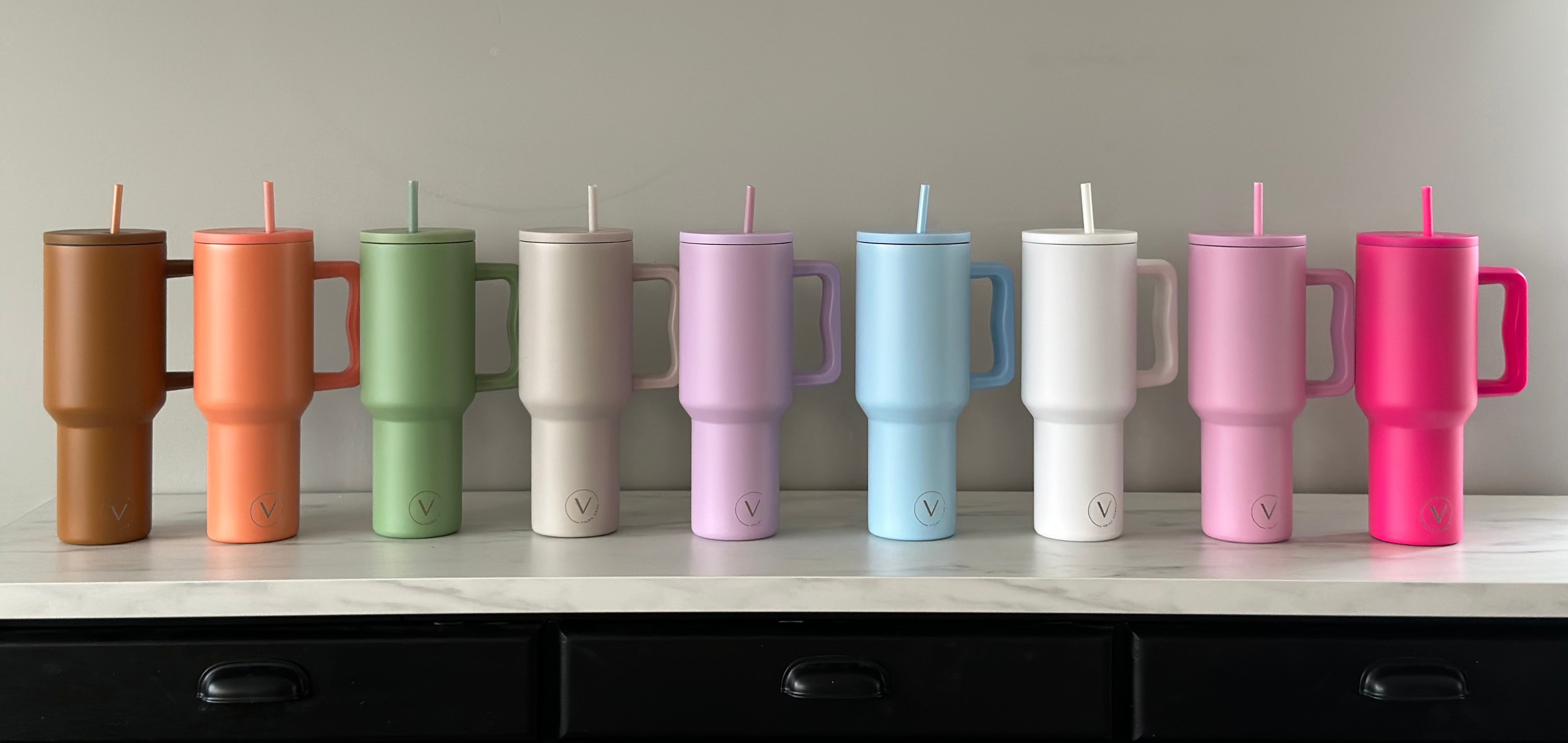 Vilma Home glas með haldi hvítt 1200 ml